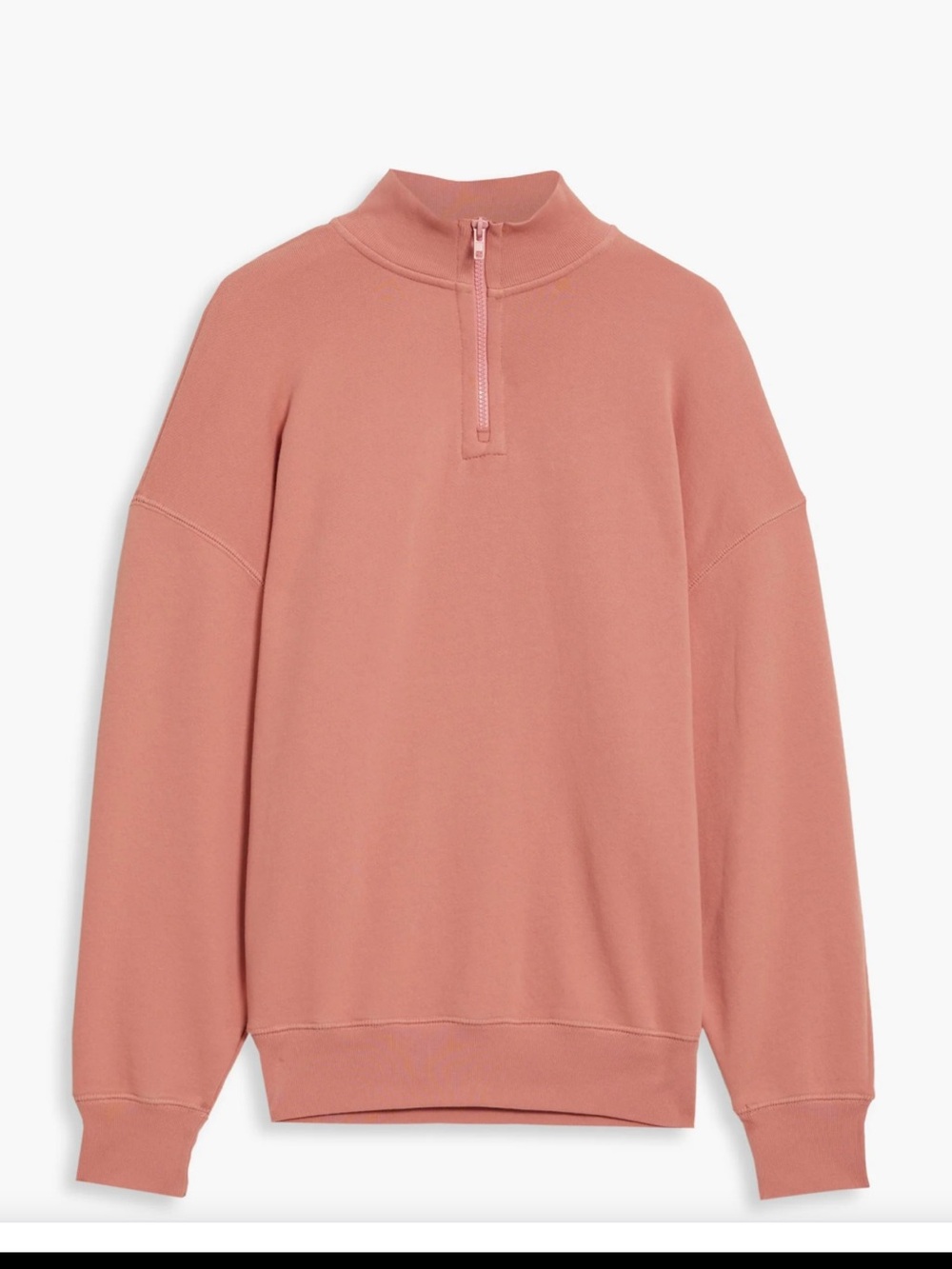 ATM 1/4 Zip Flamingo Pink Pullover Sweatshirt